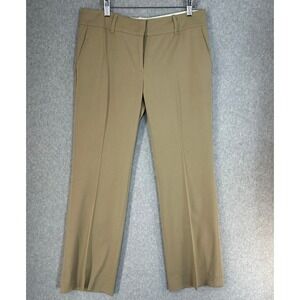 Ann Taylor Tan Flat Front Dress Pants Trousers Office Work Classic Womens Size 6